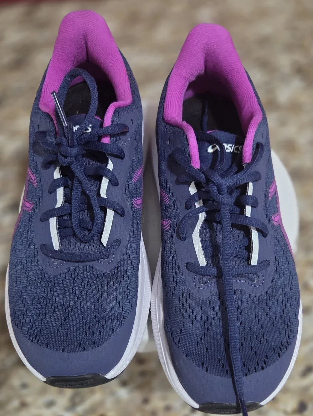Asics Kids Navy with Purple Accent Sneakers